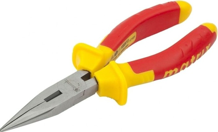 Длинногубцы диэлектрические MATRIX "Insulated" 160 мм, двухкомпонентные рукоятки 17101 [17101]