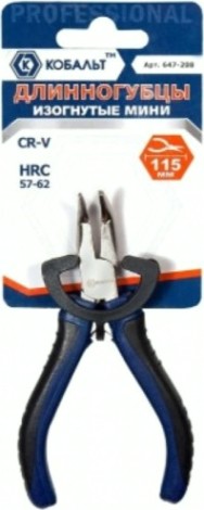 Длинногубцы изогнутые мини Кобальт 647-208 115 мм Длинногубцы изогнутые мини Кобальт 647-208 115 мм