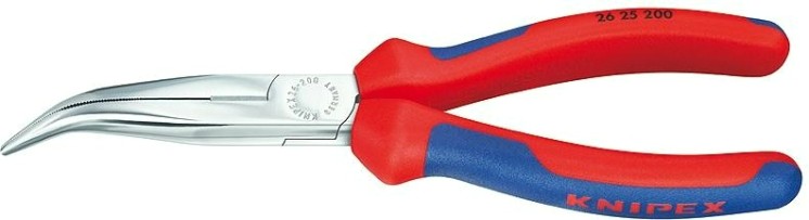 Длинногубцы KNIPEX 2625200 200 мм, с режущими кромками, модель "АИСТ" [KN-2625200]