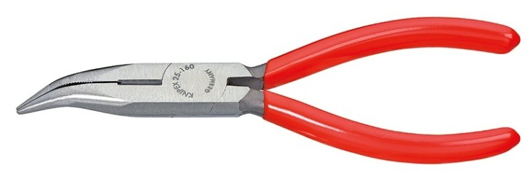 Длинногубцы KNIPEX KN-2521160SB с режущими кромками, губки 40°, 160 мм Длинногубцы KNIPEX KN-2521160SB с режущими кромками, губки 40°, 160 мм