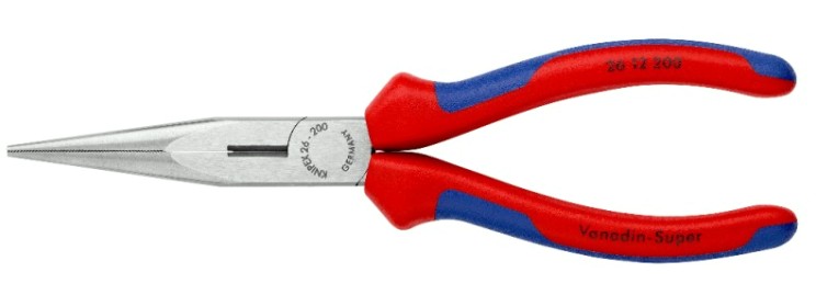 Длинногубцы KNIPEX KN-2612200SB с режущими кромками, 200 мм Длинногубцы KNIPEX KN-2612200SB с режущими кромками, 200 мм