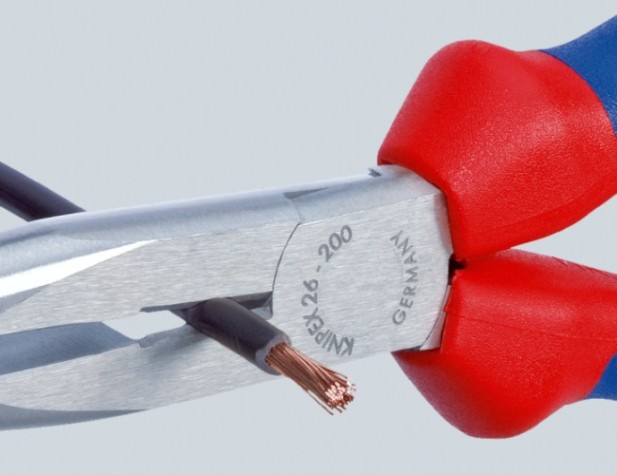 Длинногубцы KNIPEX KN-2612200SB с режущими кромками, 200 мм Длинногубцы KNIPEX KN-2612200SB с режущими кромками, 200 мм