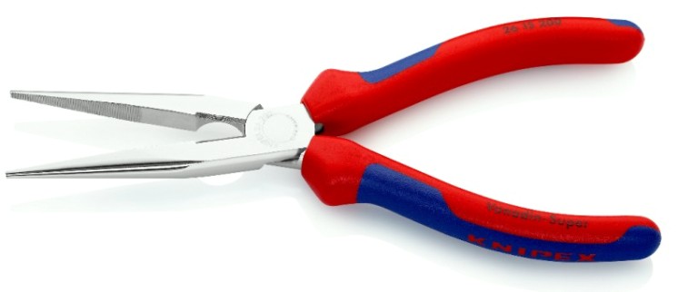 Длинногубцы KNIPEX KN-2615200SB с режущими кромками, 200 мм