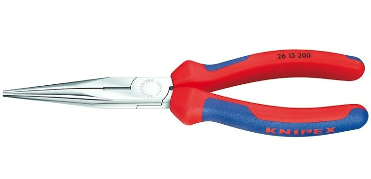 Длинногубцы KNIPEX KN-2615200TBK с режущими кромками, 200 мм Длинногубцы KNIPEX KN-2615200TBK с режущими кромками, 200 мм