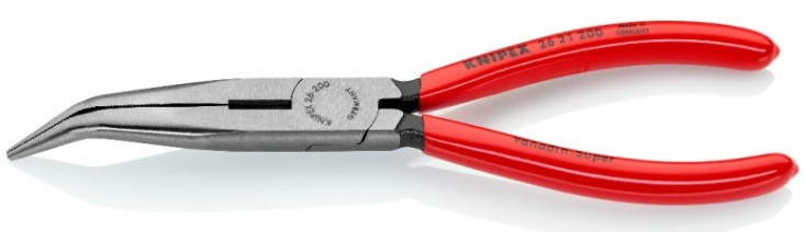 Длинногубцы KNIPEX KN-2621200SB с режущими кромками, губки 40°, 200 мм Длинногубцы KNIPEX KN-2621200SB с режущими кромками, губки 40°, 200 мм