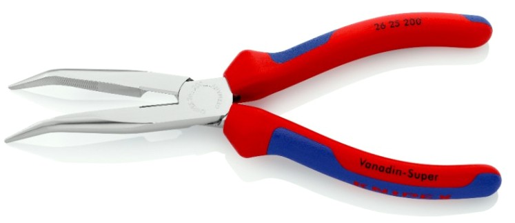 Длинногубцы KNIPEX KN-2625200TBK с режущими кромками, губки 40°, 200 мм Длинногубцы KNIPEX KN-2625200TBK с режущими кромками, губки 40°, 200 мм