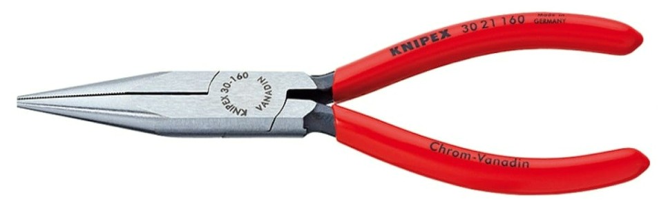 Длинногубцы KNIPEX KN-3021160SB плоскокруглые рифленные губки 50 мм, длина 160 мм Длинногубцы KNIPEX KN-3021160SB плоскокруглые рифленные губки 50 мм, длина 160 мм