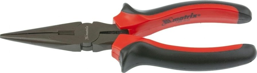 Длинногубцы MATRIX "Black Nickel" 160 мм, двухкомпонентные рукоятки 17158 [17158]