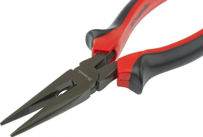 Длинногубцы MATRIX "Black Nickel" 160 мм, двухкомпонентные рукоятки 17158 [17158]