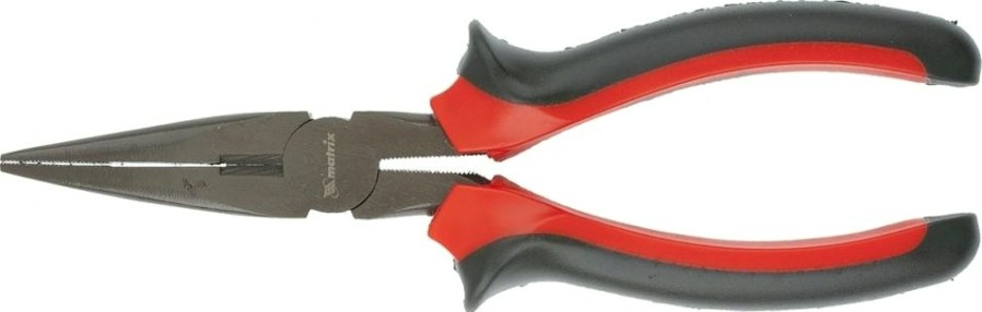 Длинногубцы MATRIX "Black Nickel" 180 мм, двухкомпонентные рукоятки 17160 [17160]