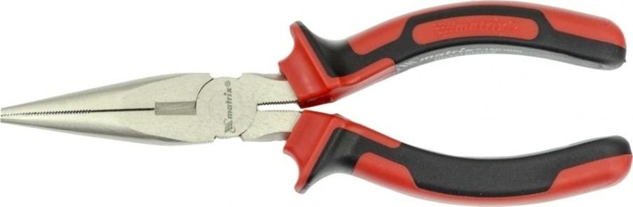 Длинногубцы MATRIX "NICKEL" 180 мм, двухкомпонентные рукоятки 17166 [17166]