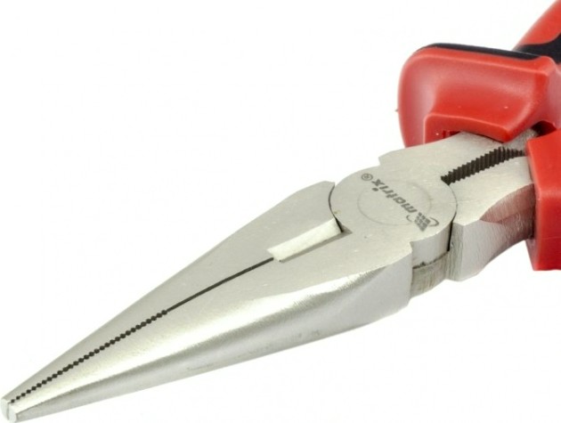 Длинногубцы MATRIX "NICKEL" 180 мм, двухкомпонентные рукоятки 17166 [17166]