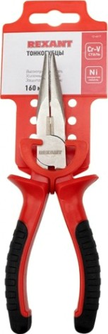 Длинногубцы REXANT 12-4617 160 мм двухкомпонентные рукоятки Длинногубцы REXANT 12-4617 160 мм двухкомпонентные рукоятки