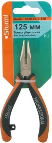 Длинногубцы Sturm 1030-05-2-125 2-х комп. рукоятки, пружин. механизм 125мм
