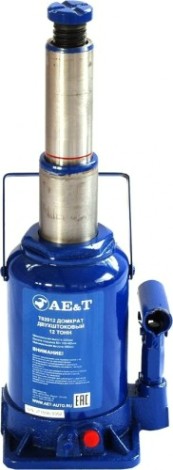 Домкрат бутылочный AE&T 12 т двухштоковый Т02012 [T02012]