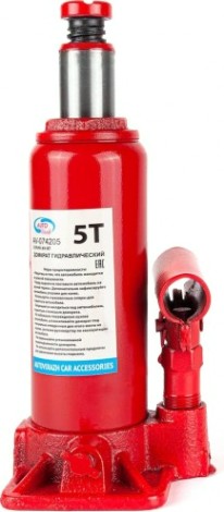 Домкрат бутылочный Autovirazh AV-074205 5 т (красный) Домкрат бутылочный Autovirazh AV-074205 5 т (красный)