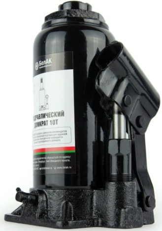 Домкрат бутылочный БелАК 10 тонн 195/390 мм (БАК.00045) [БАК.00045]