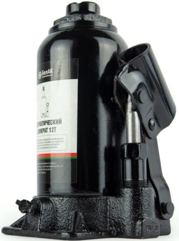 Домкрат бутылочный БелАК 12 тонн 200/385 мм (БАК.00046) [БАК.00046]