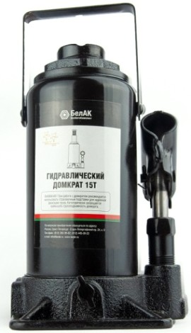 Домкрат бутылочный БелАК 15 тонн 200/390 мм (БАК.00047) [БАК.00047]