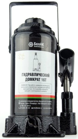 Домкрат бутылочный БелАК 16 тонн 200/390 мм (БАК.00048) [БАК.00048]