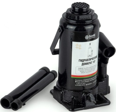 Домкрат бутылочный БелАК 16 тонн 200/390 мм (БАК.00048) [БАК.00048]
