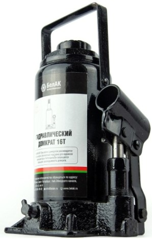 Домкрат бутылочный БелАК 16 тонн 200/390 мм (БАК.00048) [БАК.00048]