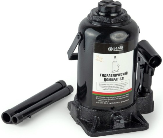 Домкрат бутылочный БелАК 32 тонн 215/425 мм (БАК.00050) [БАК.00050]