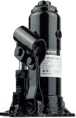 Домкрат бутылочный БелАК 4 тонны TUV 2 клапана, 180/335 мм (БАК.00028) [БАК.00028]