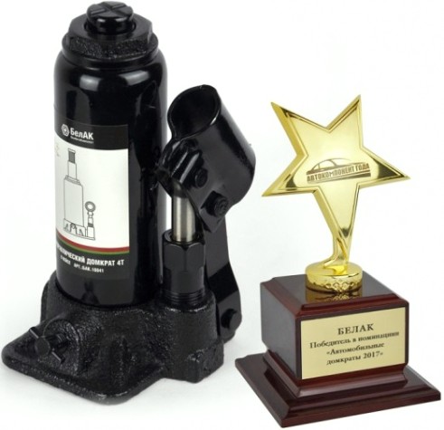 Домкрат бутылочный БелАК 4 тонны в кейсе, 165/340 мм (БАК.10041) [БАК.10041]