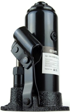 Домкрат бутылочный БелАК 5 тонн TUV 2 клапана, 190/380 мм (БАК.00029) [БАК.00029]