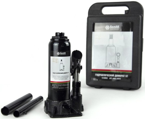 Домкрат бутылочный БелАК 5 тонн в кейсе, 185/365 мм (БАК.10042) [БАК.10042]