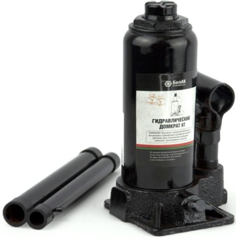 Домкрат бутылочный БелАК 6 тонн 175/355 мм (БАК.00043) [БАК.00043]