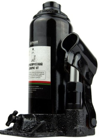 Домкрат бутылочный БелАК 6 тонн 175/355 мм (БАК.00043) [БАК.00043]