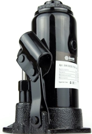 Домкрат бутылочный БелАК 6 тонн TUV 2 клапана, 180/360 мм (БАК.00030) [БАК.00030]