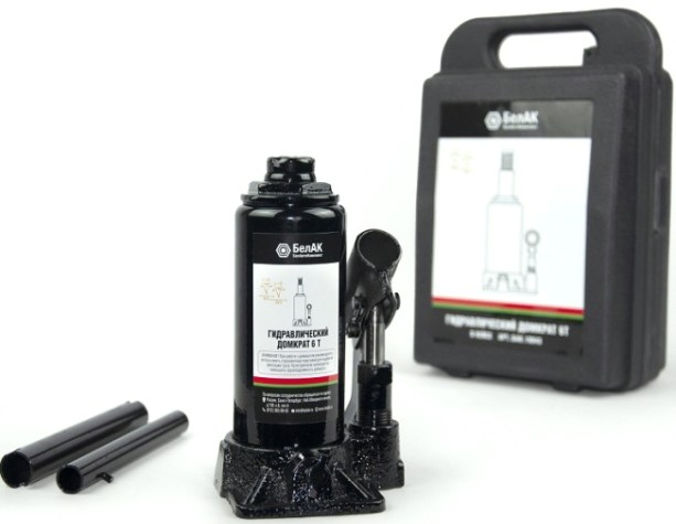 Домкрат бутылочный БелАК 6 тонн в кейсе, 175/355 мм (БАК.10043) [БАК.10043]