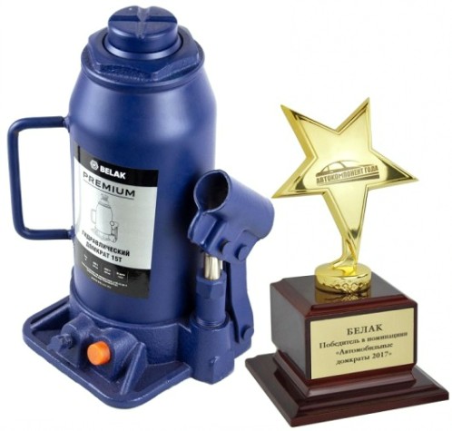 Домкрат бутылочный BELAK PREMIUM гидравлический 15т BAK.30018 [BAK.30018]