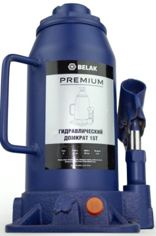 Домкрат бутылочный BELAK PREMIUM гидравлический 15т BAK.30018 [BAK.30018]