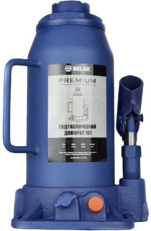 Домкрат бутылочный BELAK PREMIUM гидравлический 16т BAK.30019 [BAK.30019]