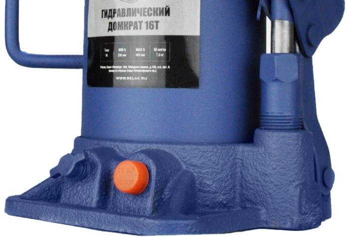 Домкрат бутылочный BELAK PREMIUM гидравлический 16т BAK.30019 [BAK.30019]