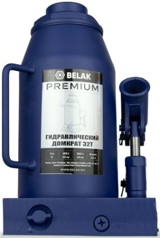 Домкрат бутылочный BELAK PREMIUM гидравлический 32т BAK.30021 [BAK.30021]