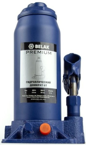 Домкрат бутылочный BELAK PREMIUM гидравлический 6т BAK.30014 [BAK.30014]