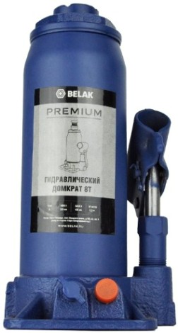 Домкрат бутылочный BELAK PREMIUM гидравлический 8т BAK.30015 [BAK.30015]