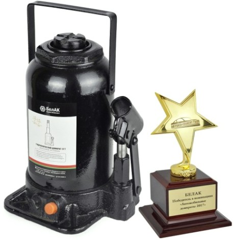 Домкрат бутылочный двухштоковый БелАК 20 тонн 235/485 мм (БАК.20049) [БАК.20049]