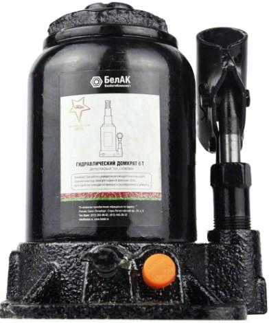 Домкрат бутылочный двухштоковый БелАК 6 тонны 170/390 мм (БАК.20043) [БАК.20043]