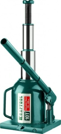 Домкрат бутылочный KRAFTOOL "Double Ram" гидравлический сварной, телескопический, 10т, 170- [43463-10]