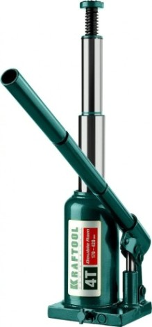 Домкрат бутылочный KRAFTOOL "Double Ram" гидравлический сварной, телескопический, 4т, 170-4 [43463-4]