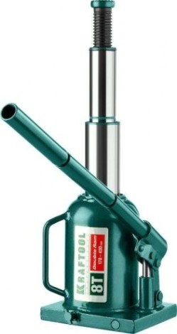 Домкрат бутылочный KRAFTOOL "Double Ram" гидравлический сварной, телескопический, 8т, 170-4 [43463-8]