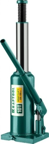 Домкрат бутылочный KRAFTOOL "Kraft-Lift" гидравлический сварной, 10т, 230-456мм, 43462-10 [43462-10_z01]