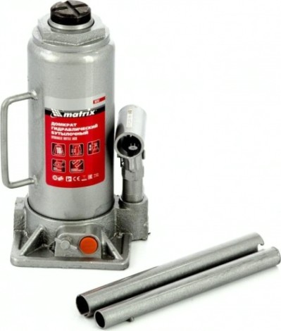 Домкрат бутылочный MATRIX 10 т, h подъема 230–460 мм [50767]