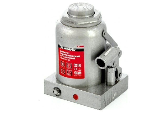 Домкрат бутылочный MATRIX 30 т гидравлический, h подъема 244-370 мм 50771 [50771]